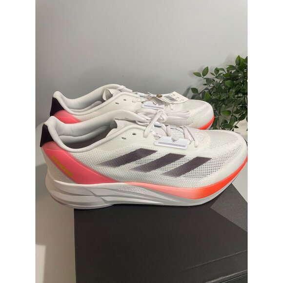 Adidas Duramo Speed M Mens Running Shoes 11.5 White&Pink Lightweight Mesh Upper - Picture 8 of 11